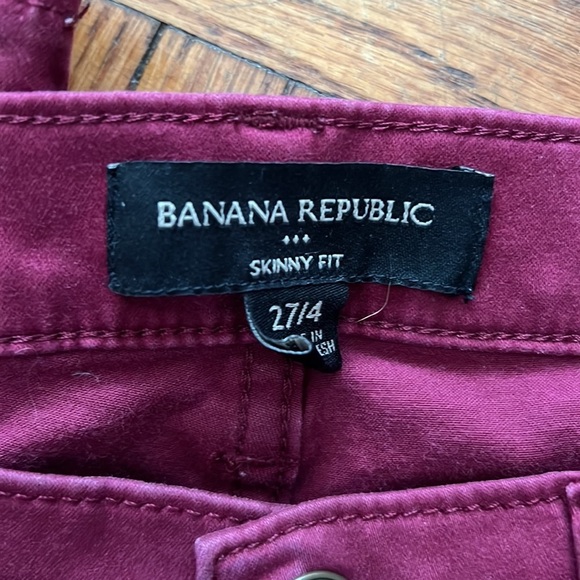 Banana Republic burgundy skinny fit size: 27/4 - Picture 3 of 6